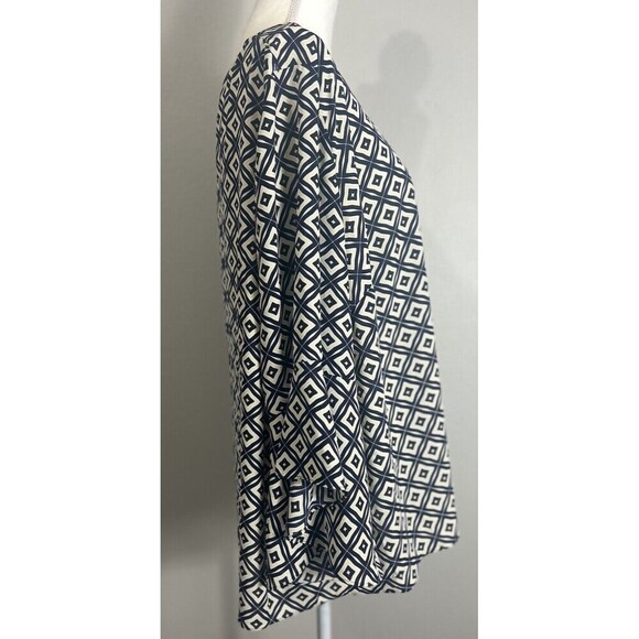 Kasper Multicolor Geo Print Flared Bell Sleeve Pullover Blouse Plus Size 3X - Picture 5 of 8